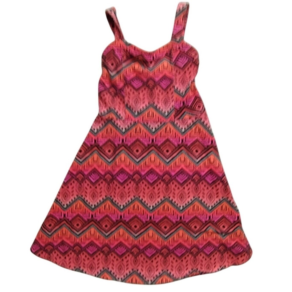 Justice Girls Pink Geometric Sleeveless Dress‎ Size 10 Summer